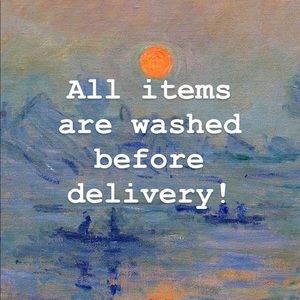 ALL ITEMS ARE WASHED BEFORE DELIVERY!